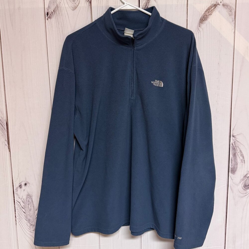 The North Face Men’s XL TKA 100 Fleece 1/4 Zip Pullover Navy EUC